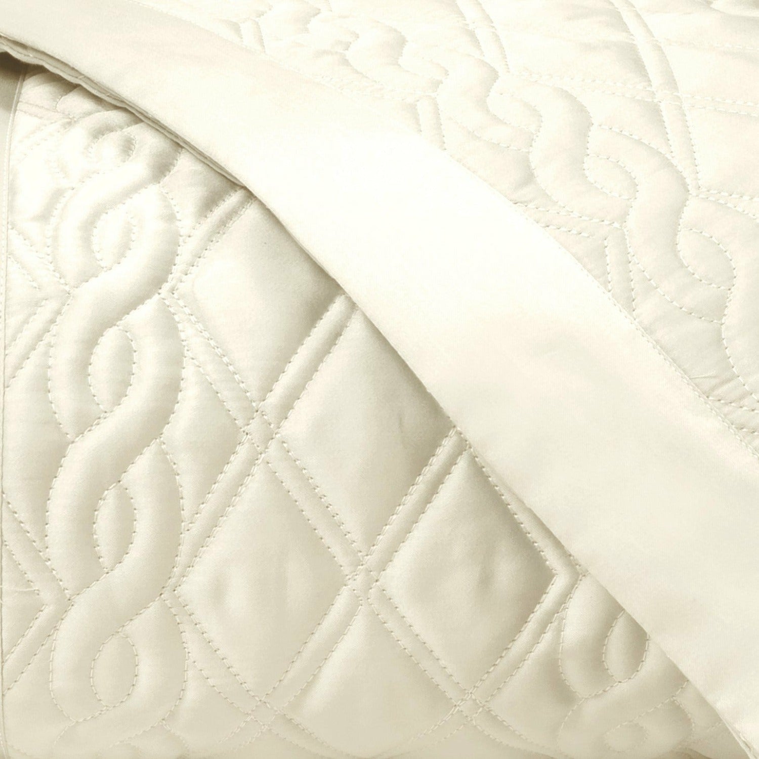 Home Treasures Abbey Quilted Bedding Fine Linens Ivory