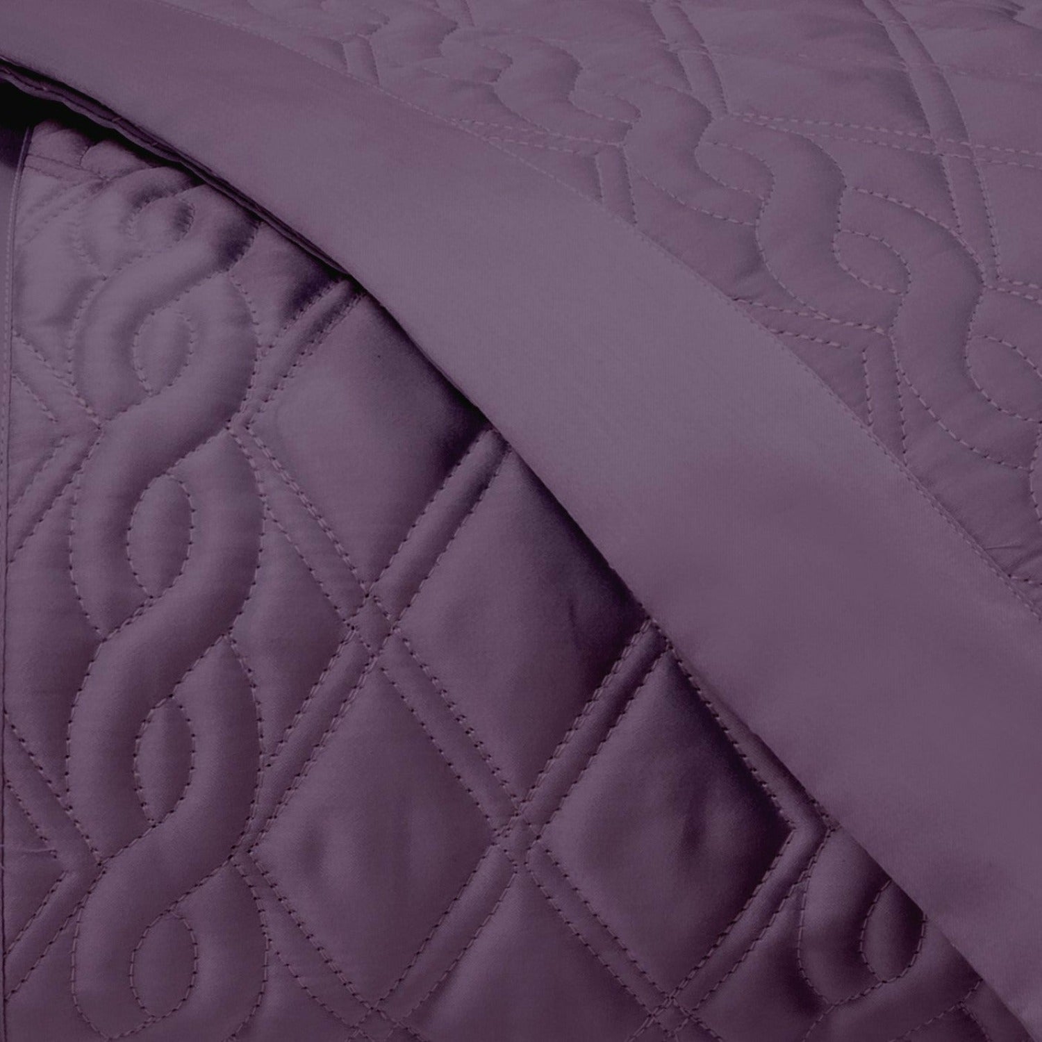 Home Treasures Abbey Quilted Bedding Fine Linens Purple