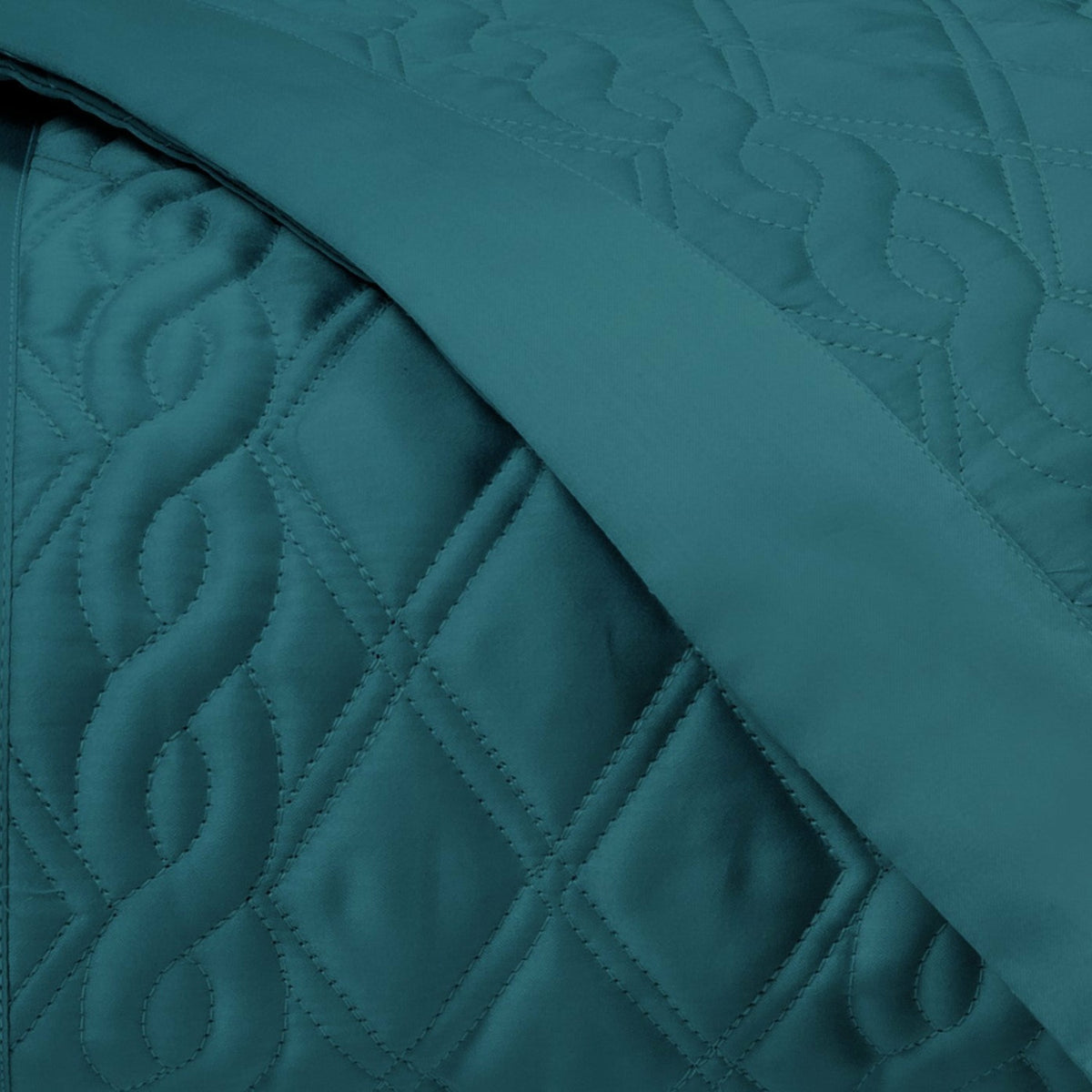 Home Treasures Abbey Quilted Bedding Fine Linens  Swatch Teal