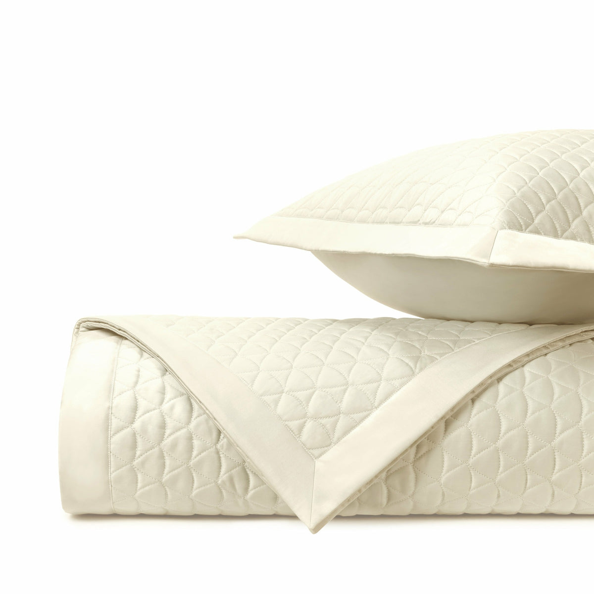 Home Treasures Anastasia Quilted Bedding Fine Linens Ivory