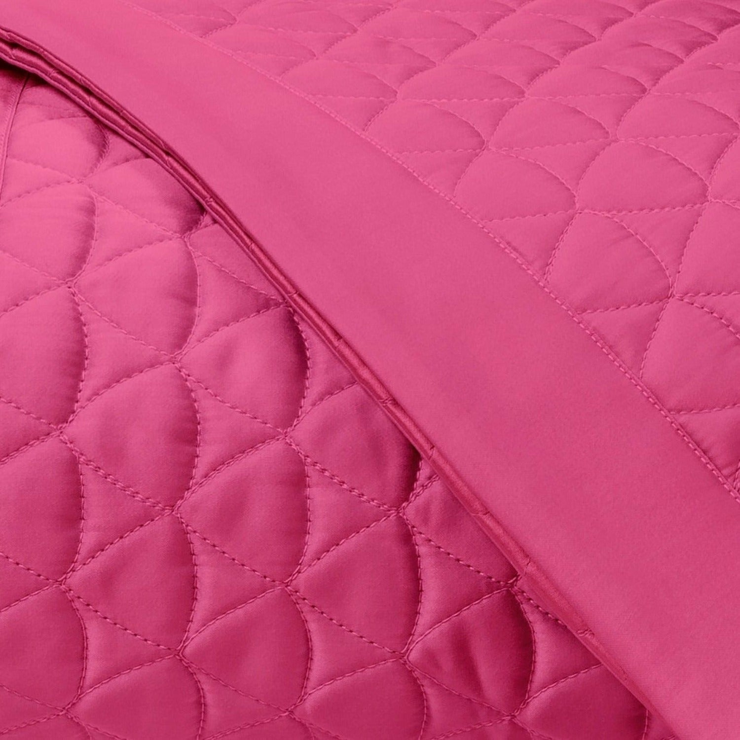 Home Treasures Anastasia Quilted Bedding Fine Linens  Bright Pink