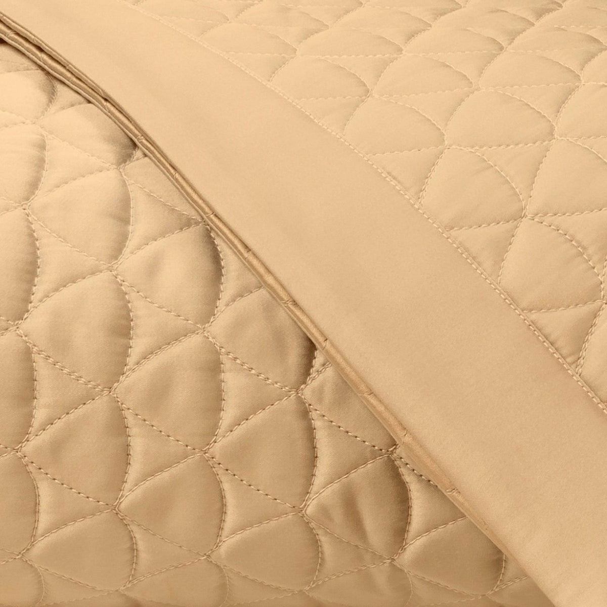 Home Treasures Anastasia Quilted Bedding Fine Linens Swatch Gold