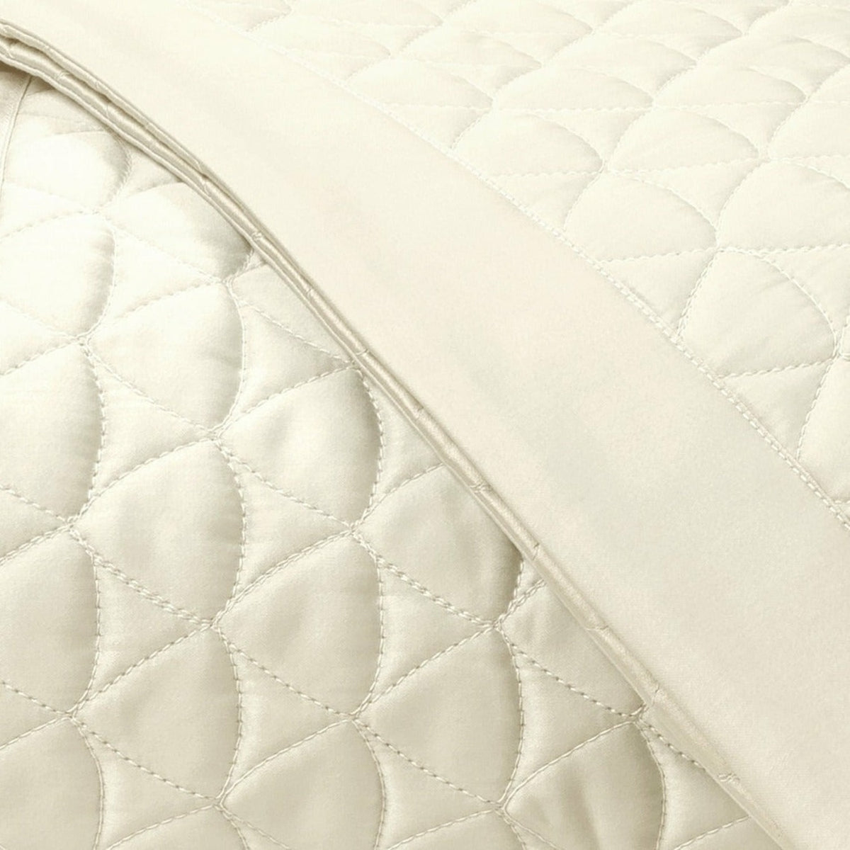 Home Treasures Anastasia Quilted Bedding Fine Linens Swatch Ivory