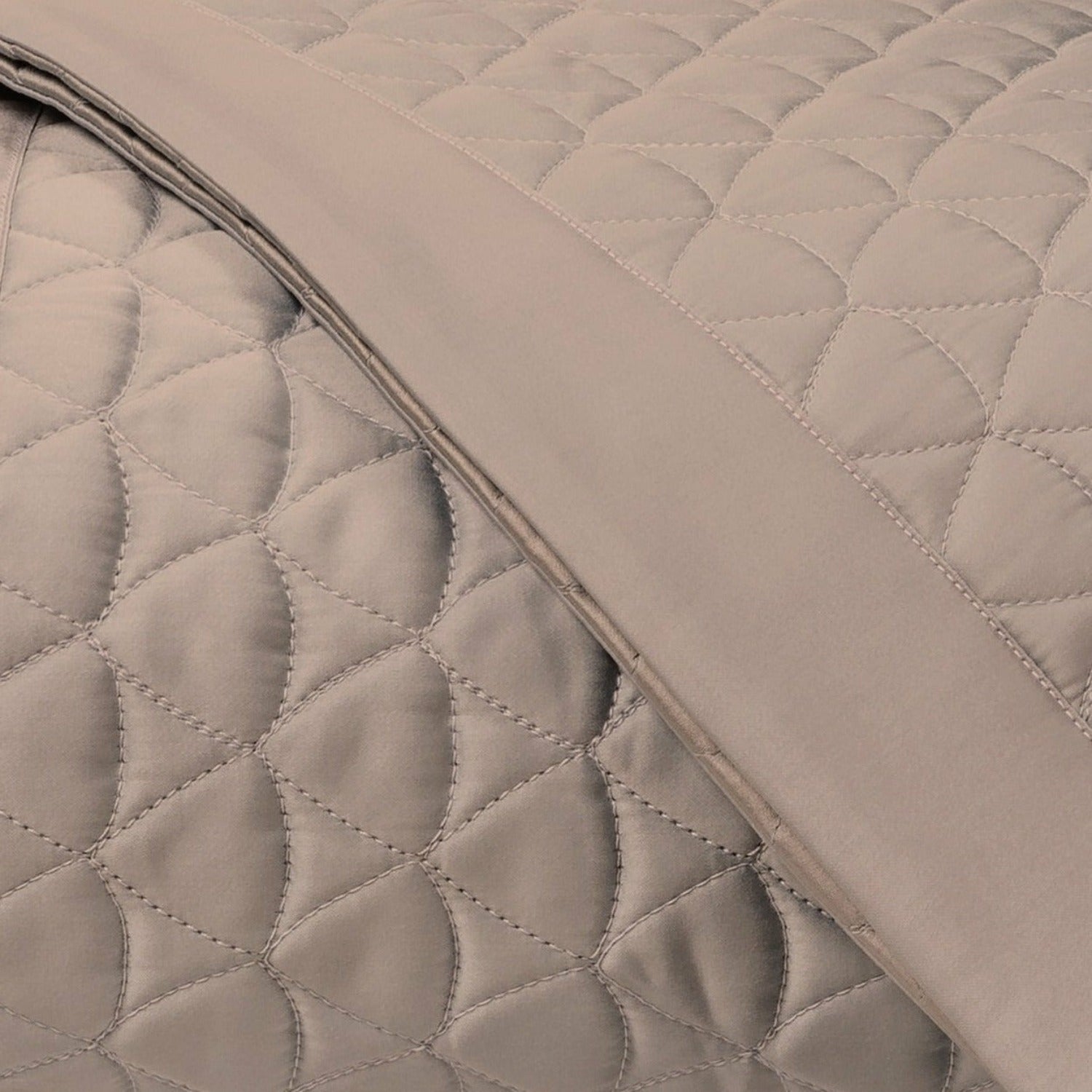 Home Treasures Anastasia Quilted Bedding Fine Linens Mist Gray