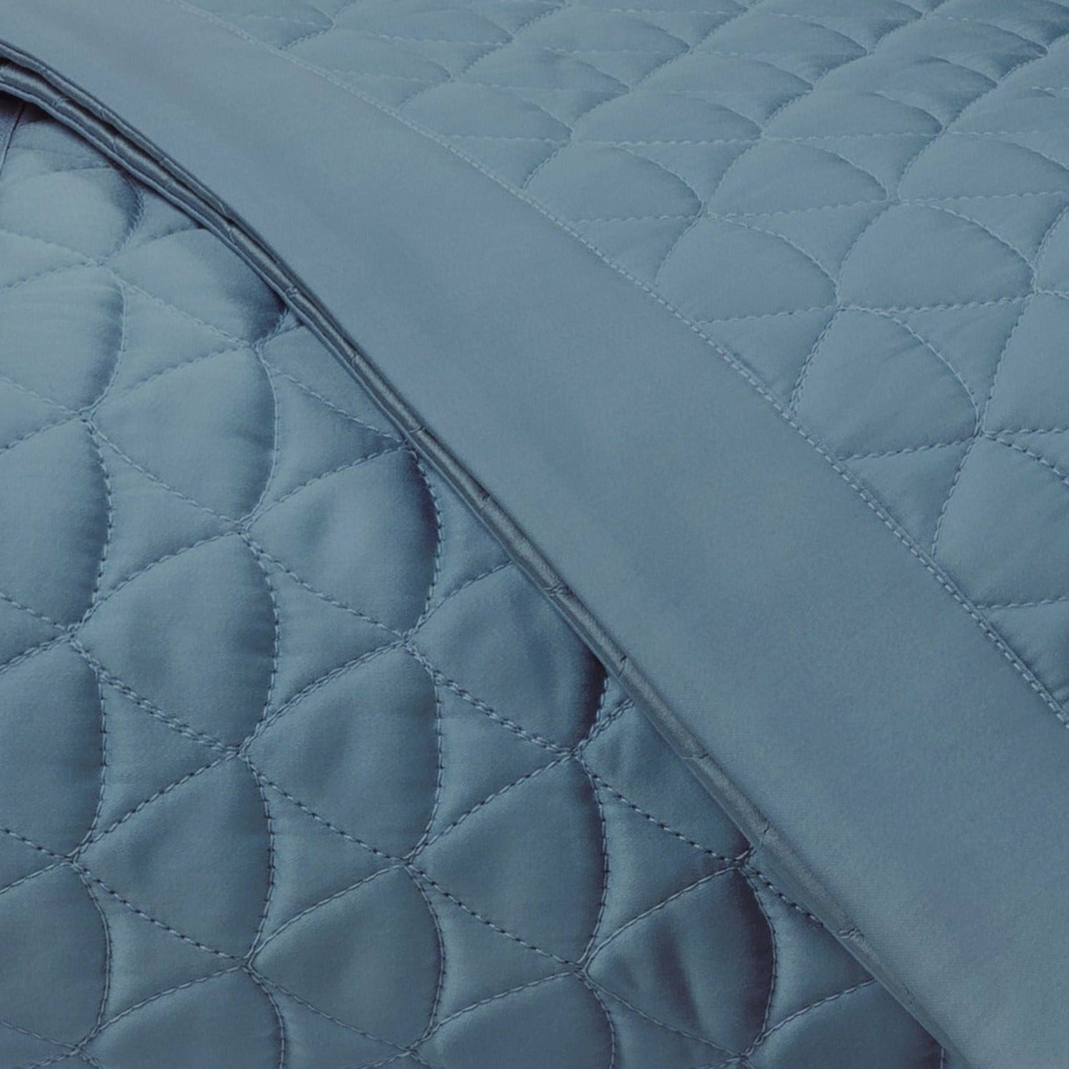 Home Treasures Anastasia Quilted Bedding Fine Linens Slate Blue