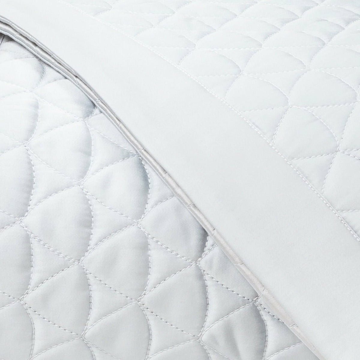 Home Treasures Anastasia Quilted Bedding Fine Linens Swatch White