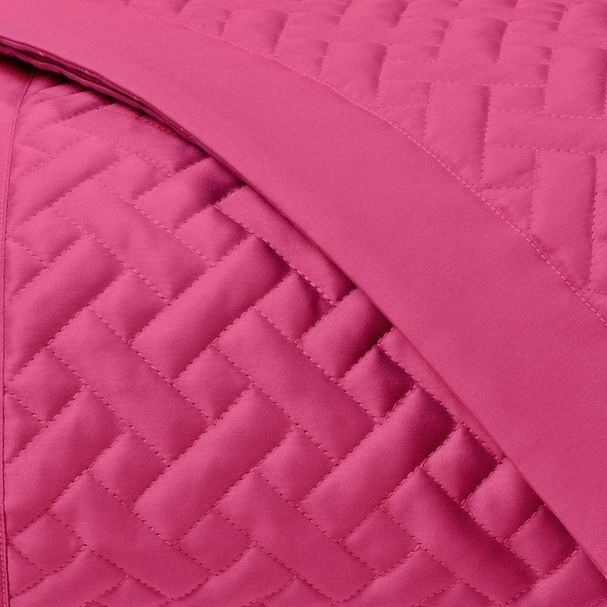 Home Treasures Basketweave Quilted Bedding Fine Linens Swatch Bright Pink