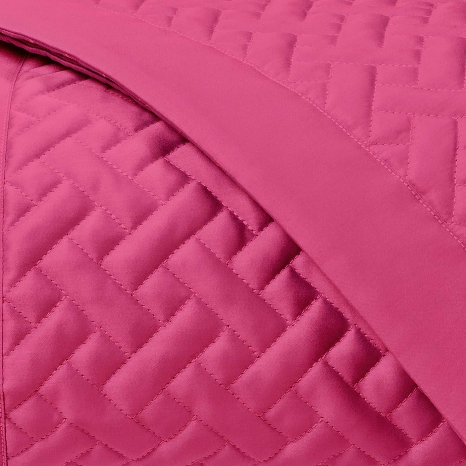Home Treasures Basketweave Quilted Bedding Fine Linens Bri Pink