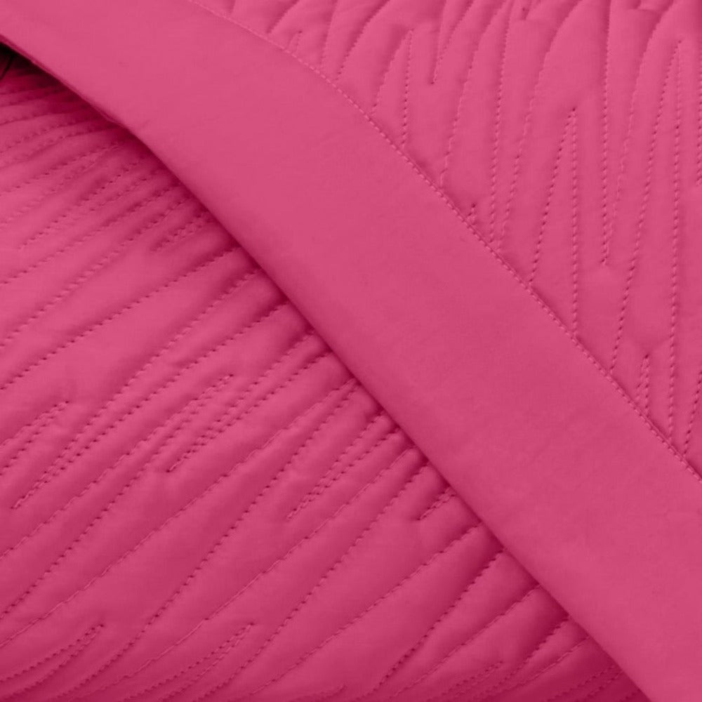 Home Treasures Blaze Quilted Fine Linens Bedding Bright Pink