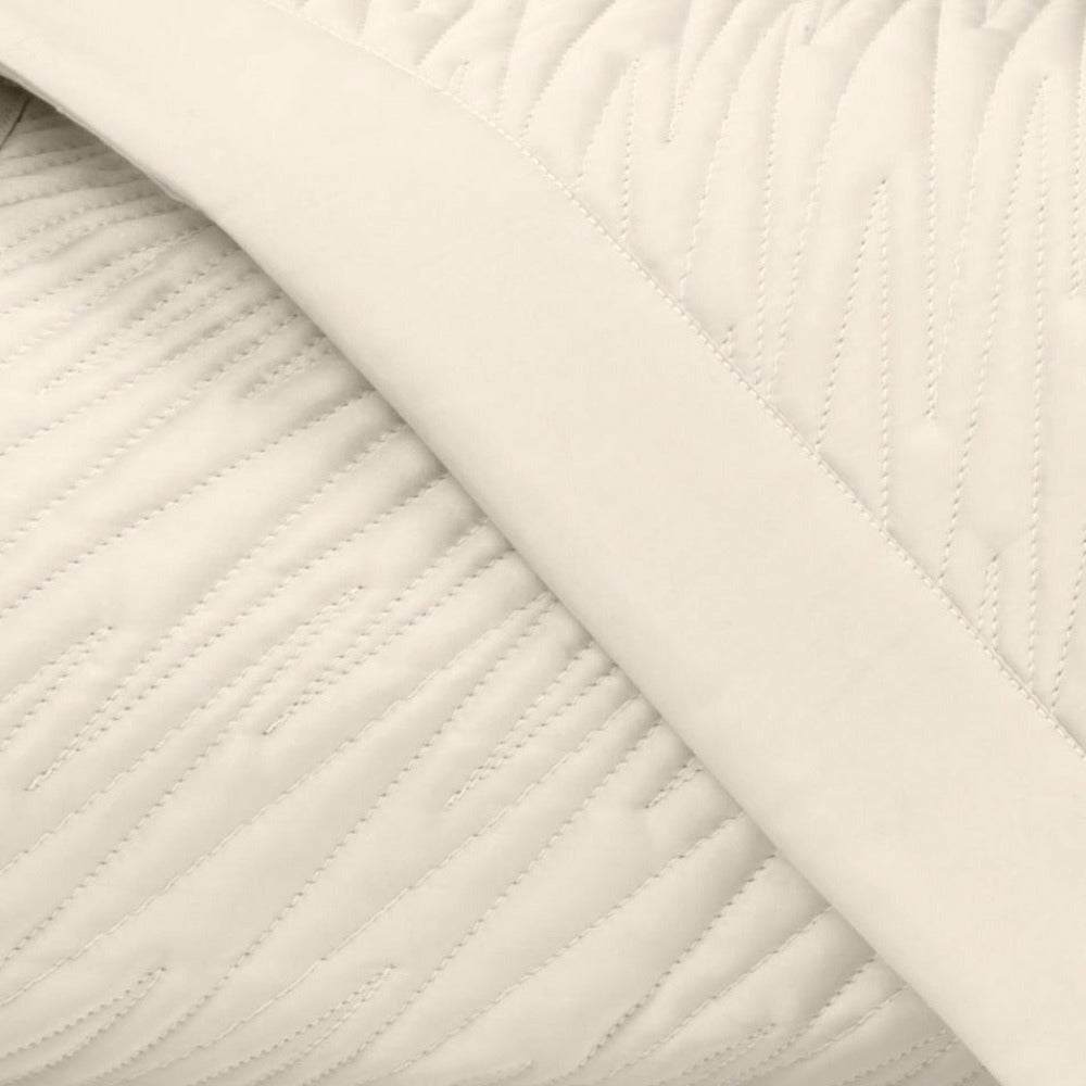 Home Treasures Blaze Quilted Fine Linens Bedding Ecru