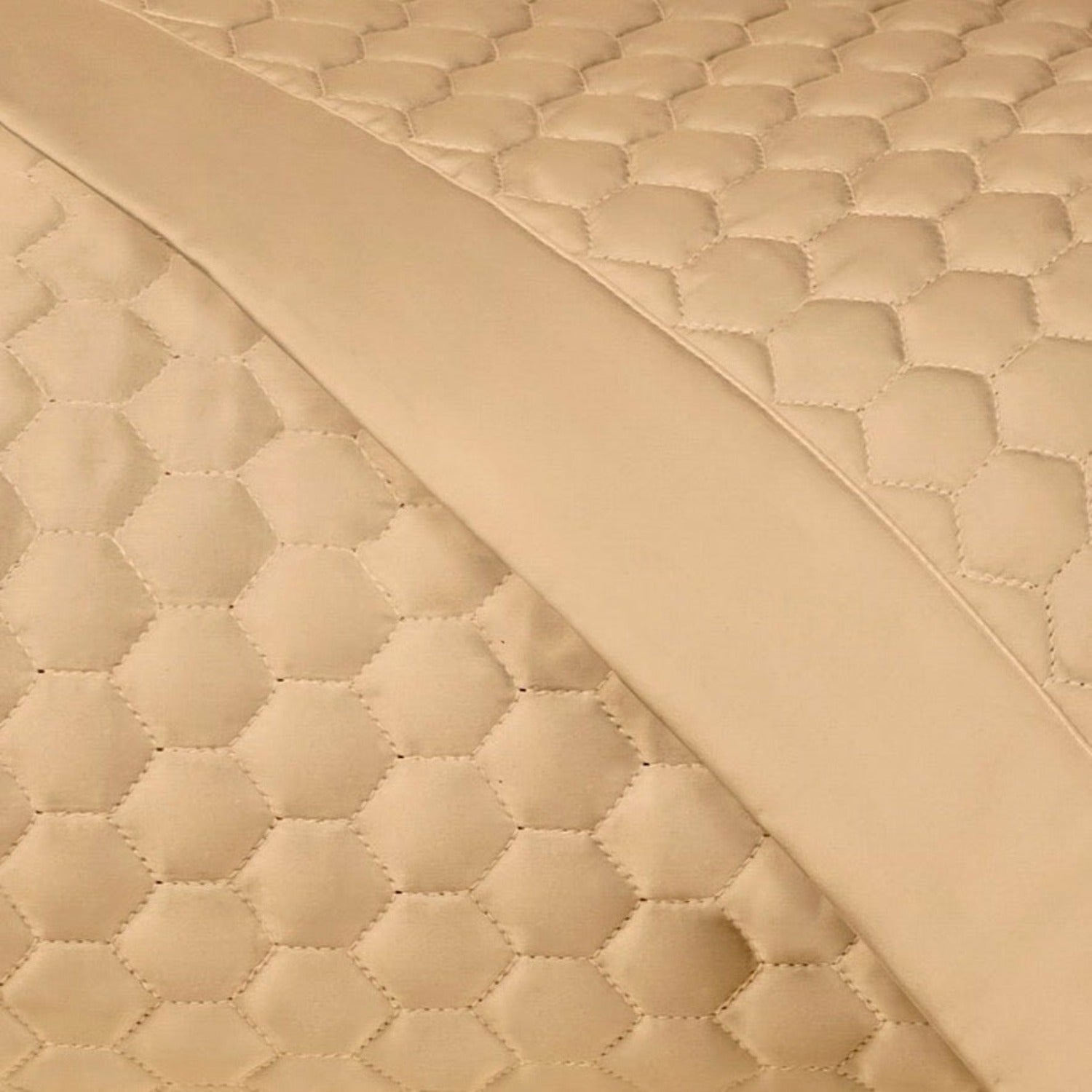 Home Treasures Apiary Quilted Fine Linens Bedding Gold