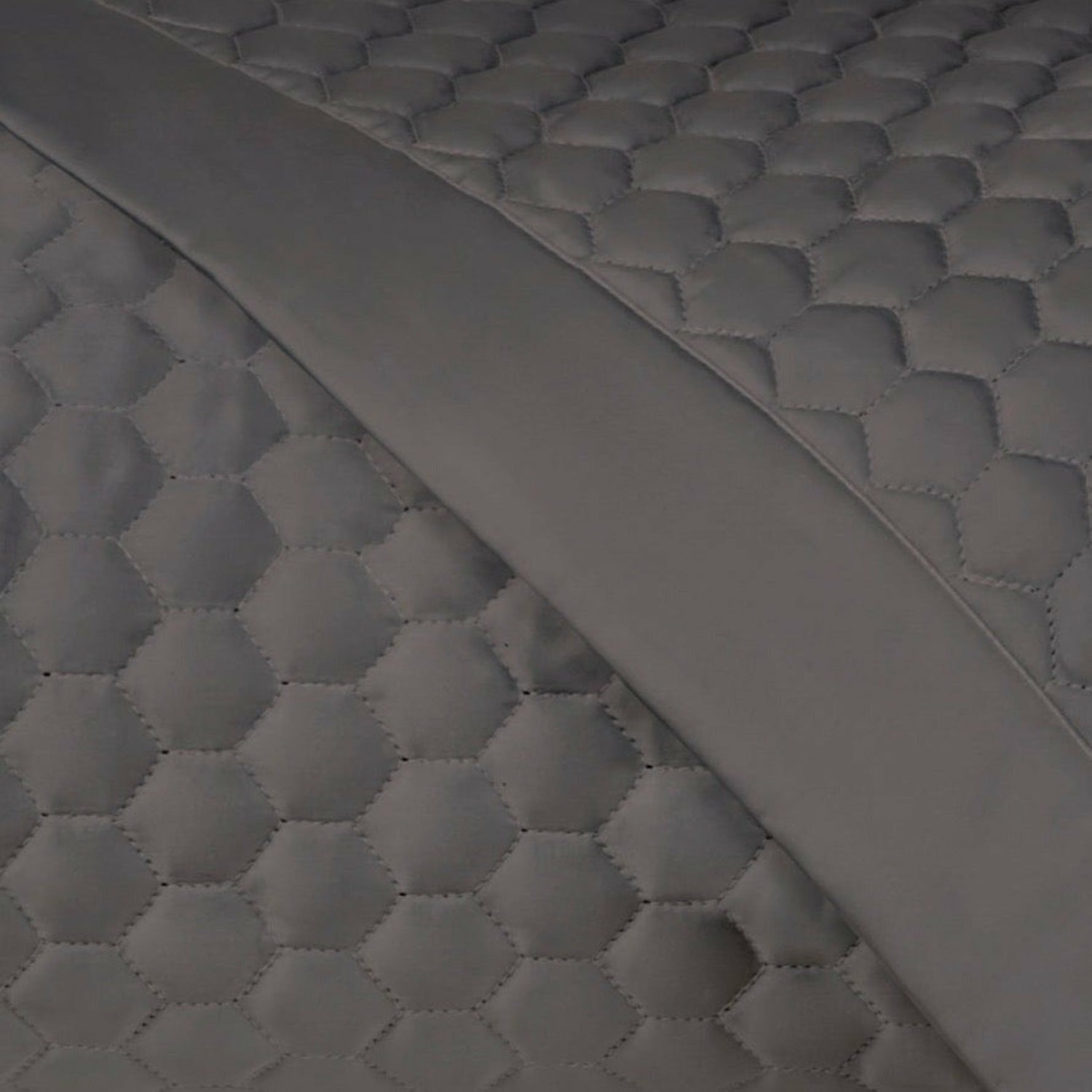 Home Treasures Apiary Quilted Fine Linens Bedding Grisaglia Gray