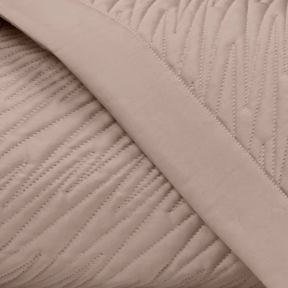 Home Treasures Blaze Quilted Fine Linens Bedding Mist Gray