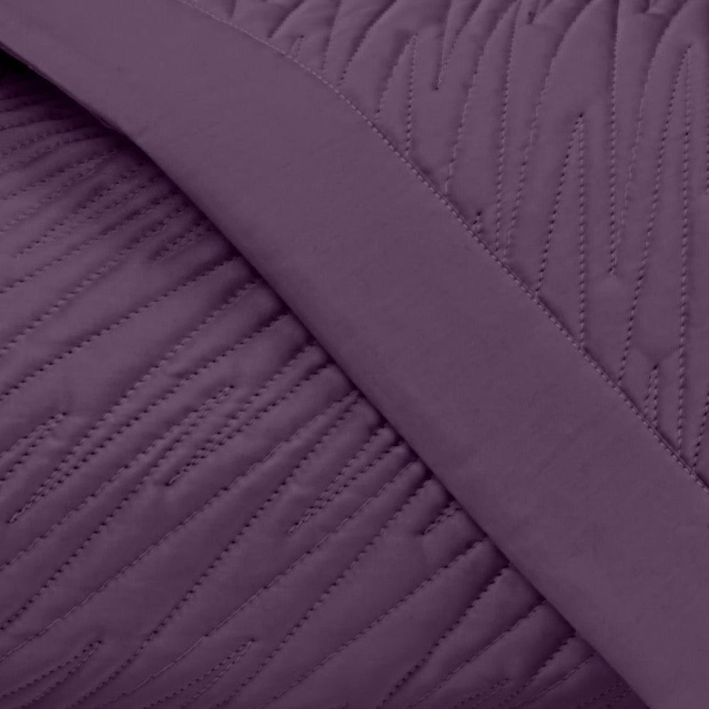 Home Treasures Blaze Quilted Fine Linens Bedding Purple