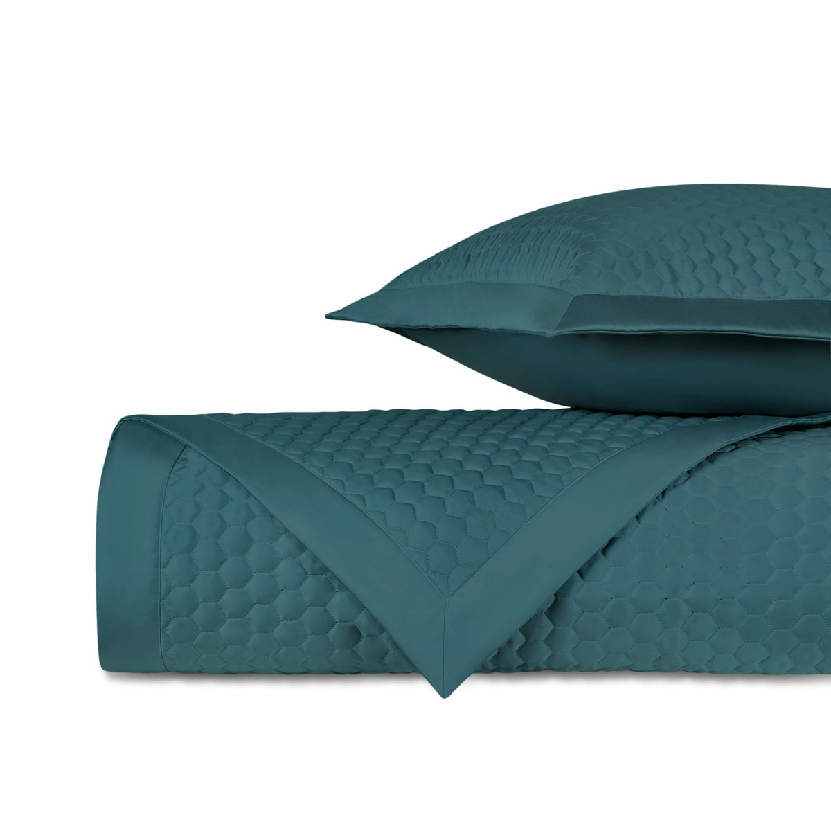 Home Treasures Apiary Quilted Fine Linens Bedding Teal