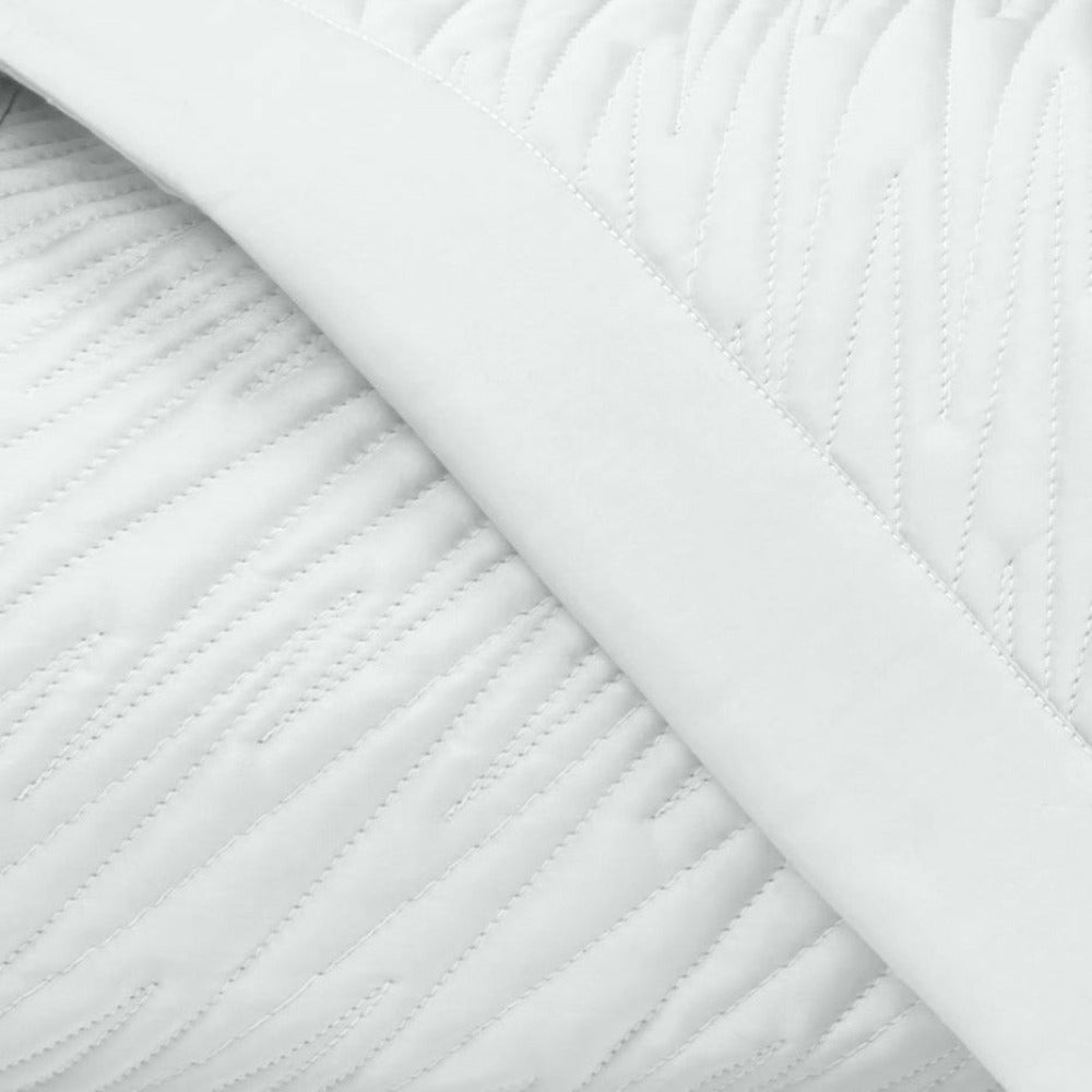 Home Treasures Blaze Quilted Fine Linens Bedding White