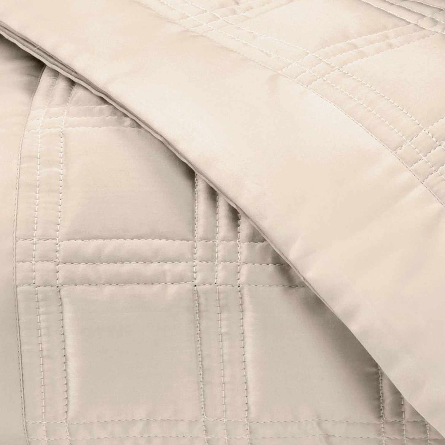 Home Treasures Block Quilted Bedding Caramel Fine Linens