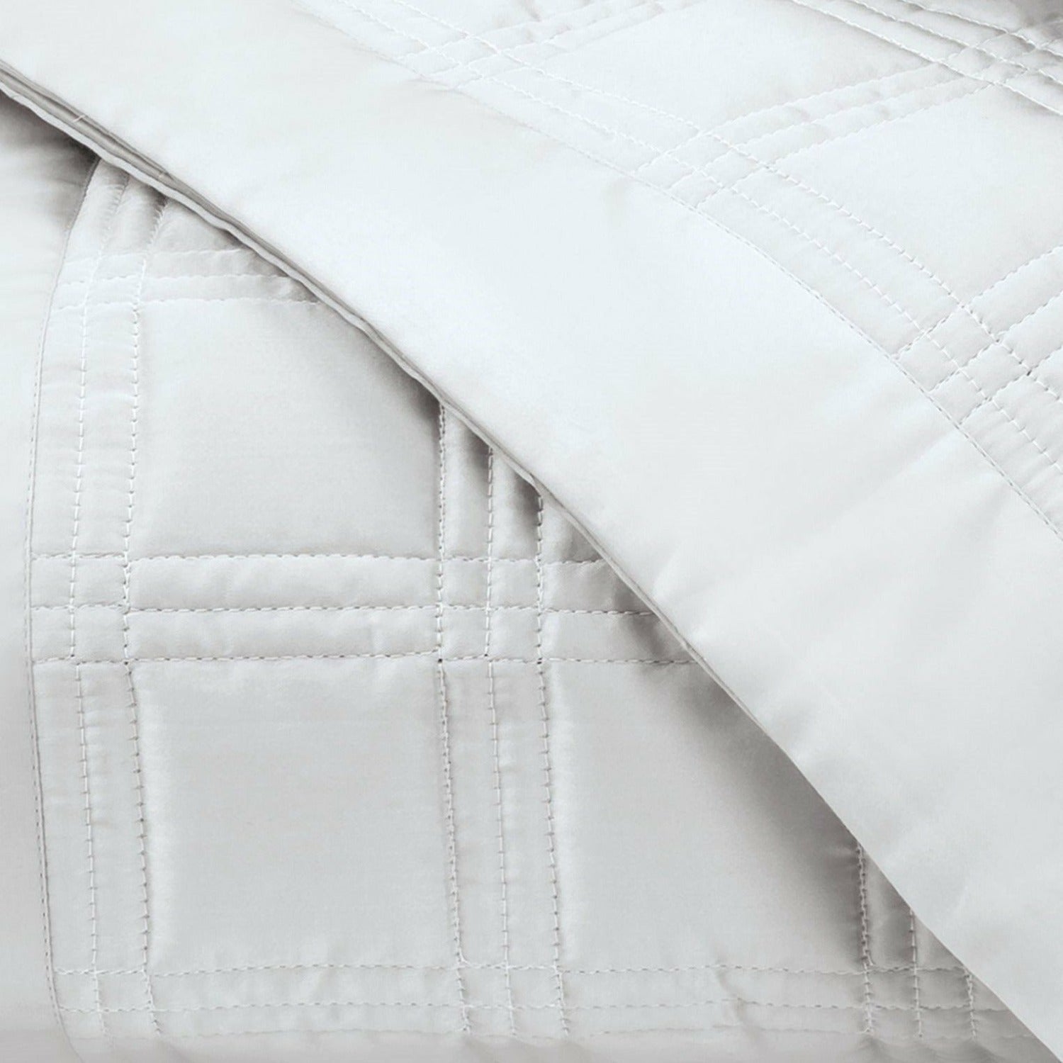 Home Treasures Block Quilted Bedding Pebble Fine Linens