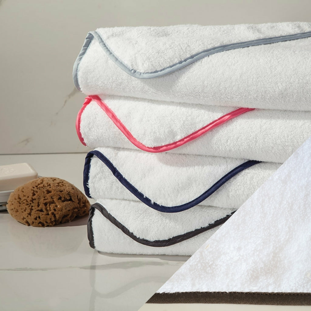 Home Treasures Bodrum Bath Towel White/Chocolate Fine Linens