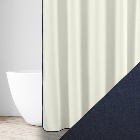 Home Treasures Bodrum Shower Curtains - Ivory/Navy featured image
