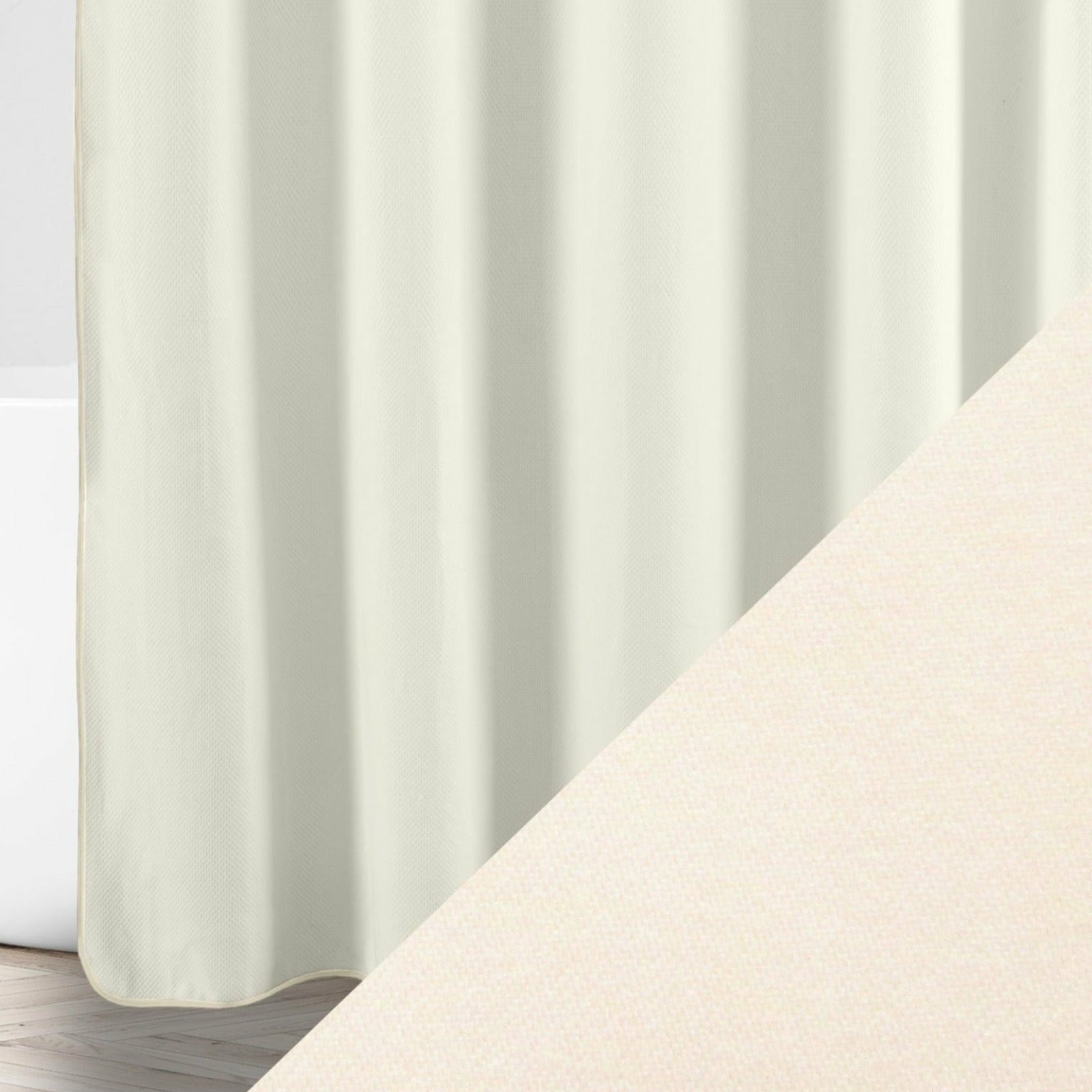 Home Treasures Bodrum Shower Curtains Ivory/Ivory Fine Linens