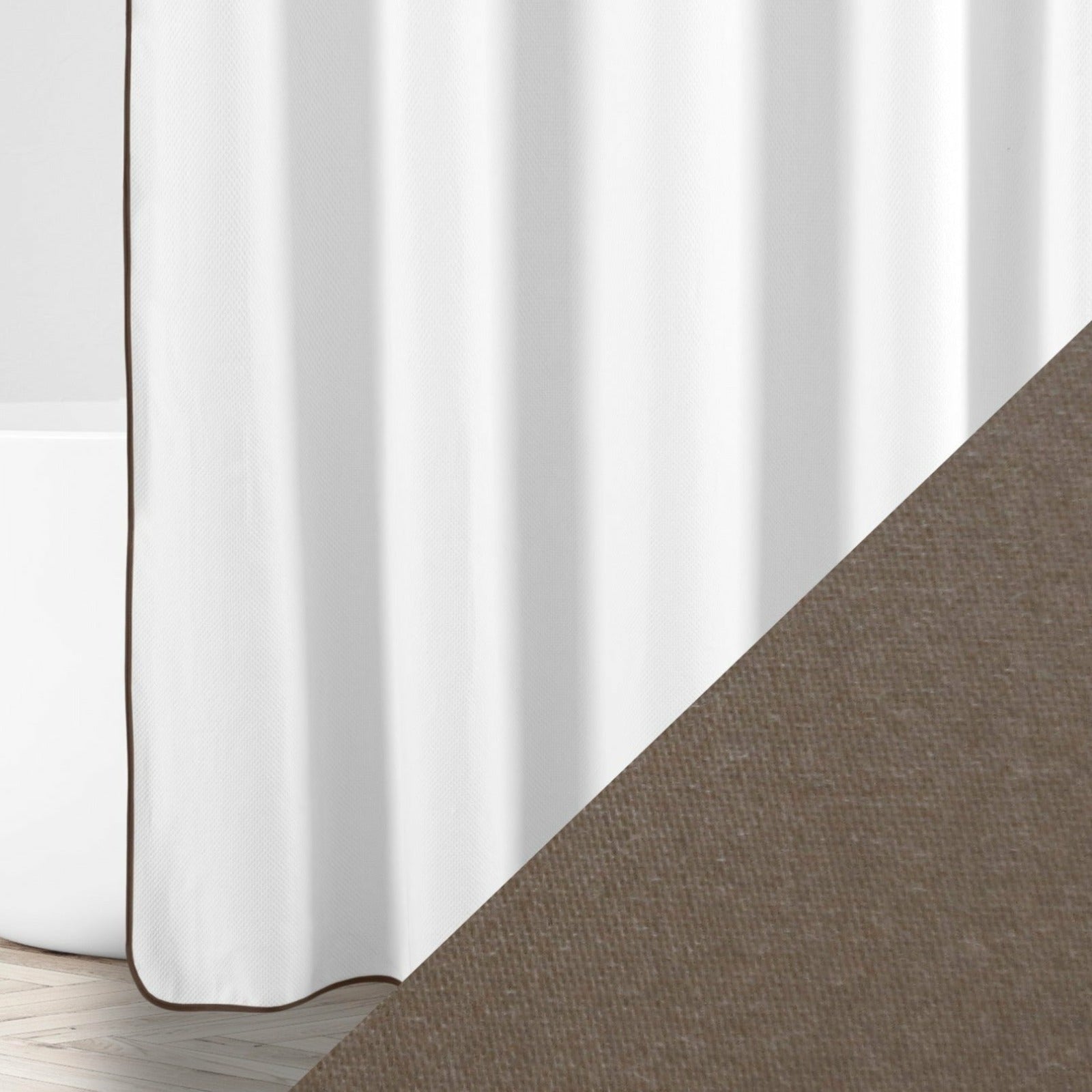 Home Treasures Bodrum Shower Curtains White/Ricco Fine Linens