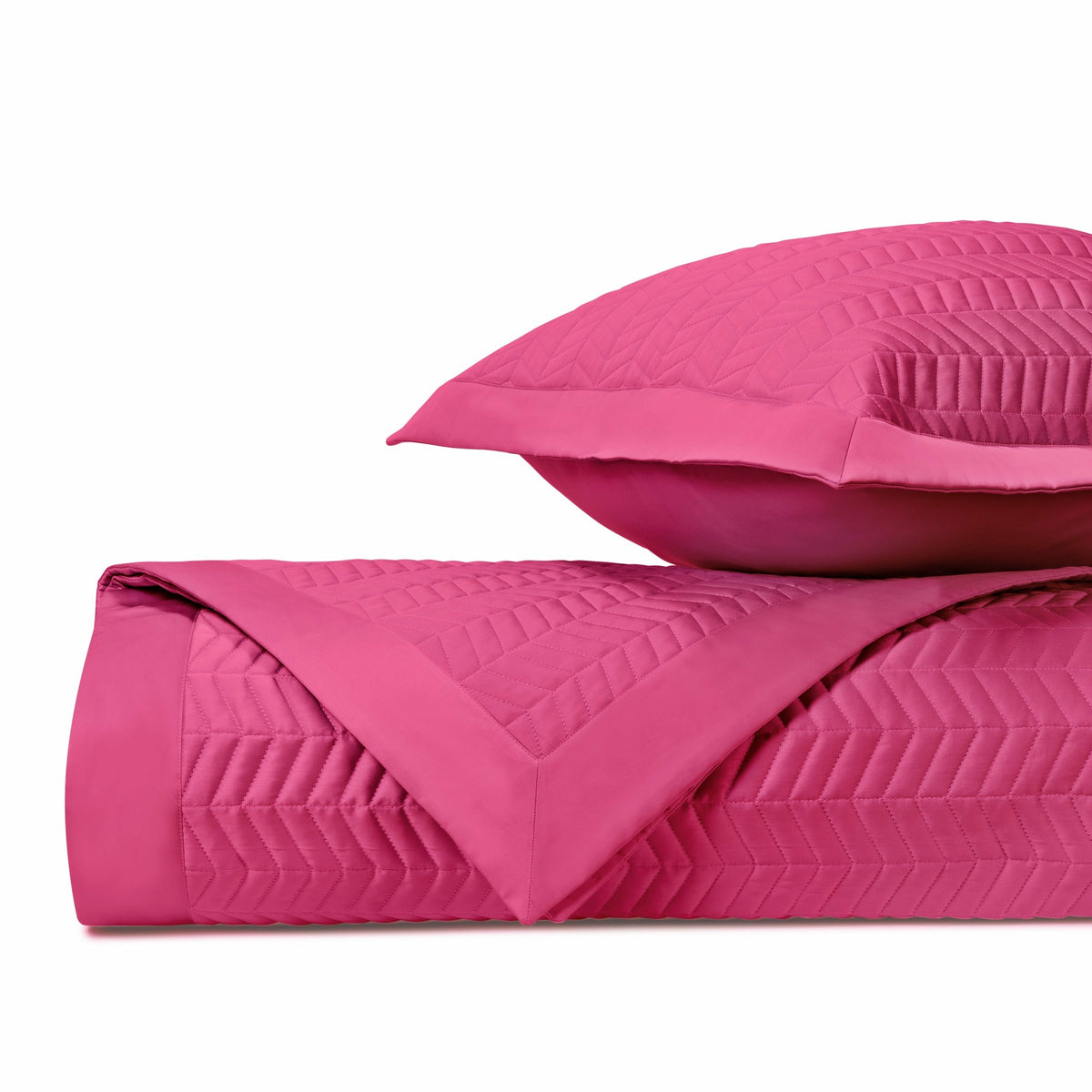 Home Treasures Chester Quilted Bedding Bright Pink Fine Linens