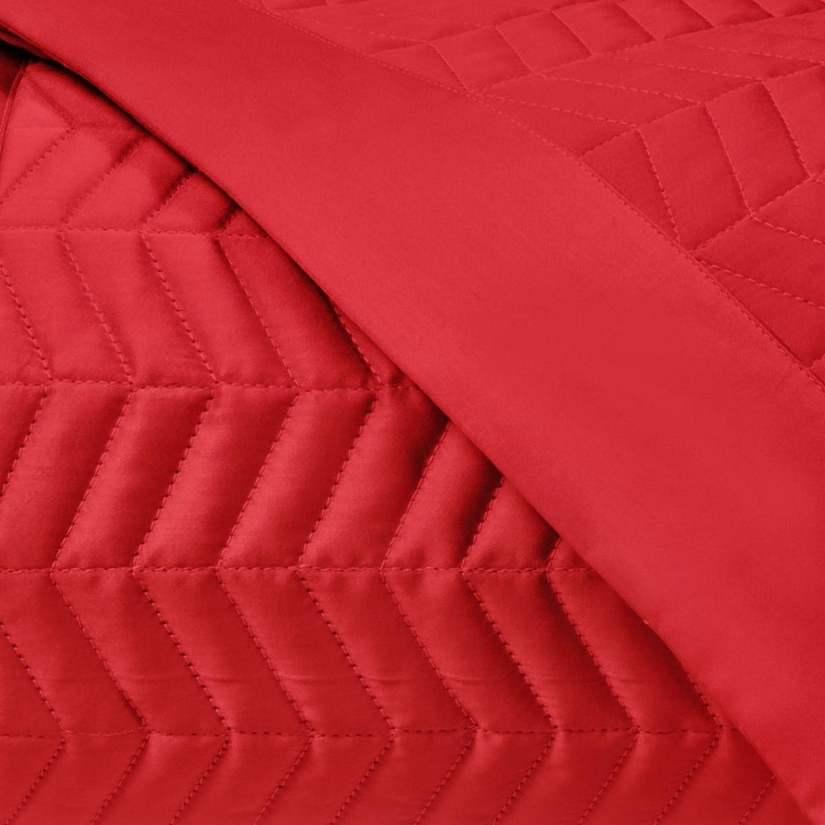 Home Treasures Chester Quilted Bedding Swatch Bright Red Fine Linens
