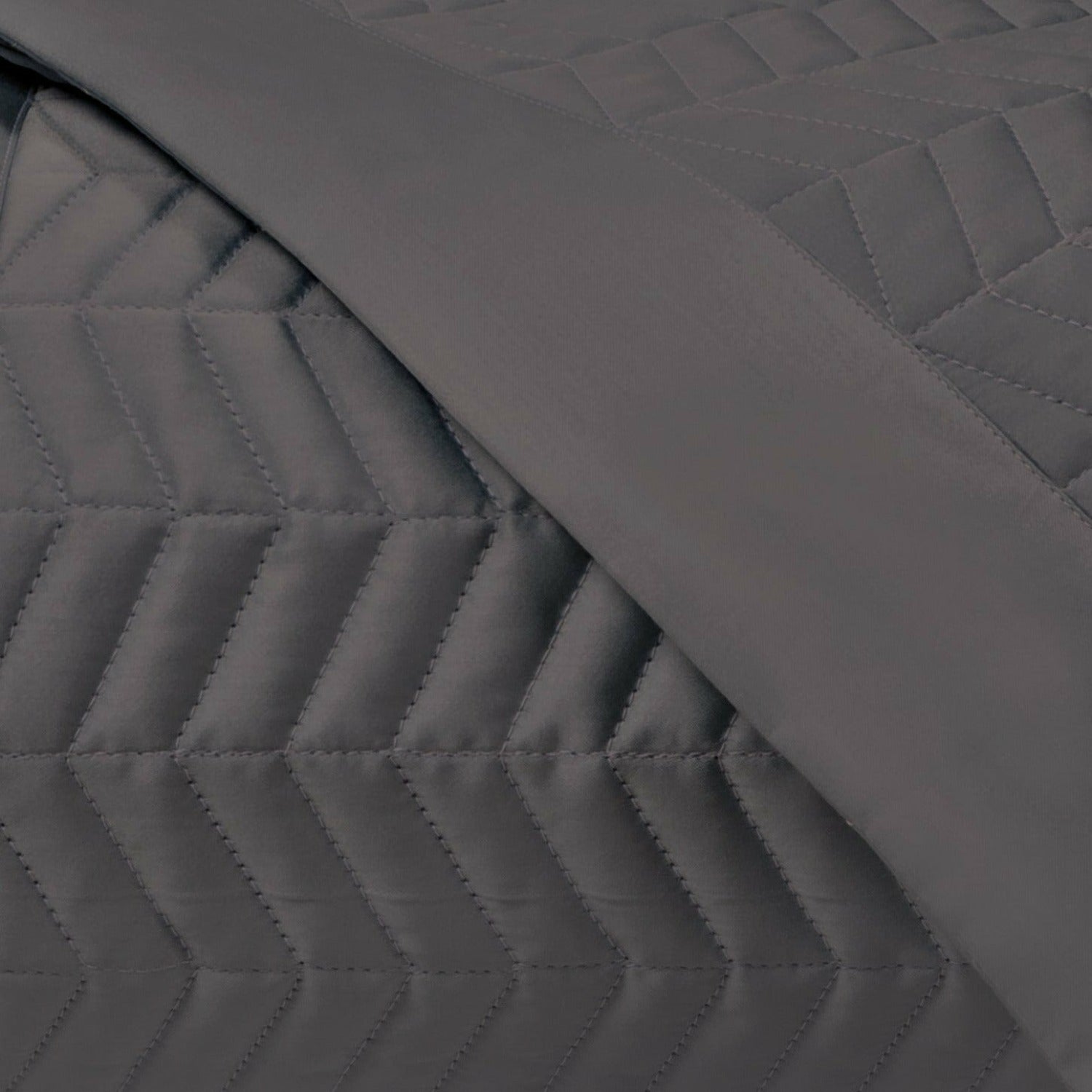 Home Treasures Chester Quilted Bedding Grisaglia Gray Fine Linens