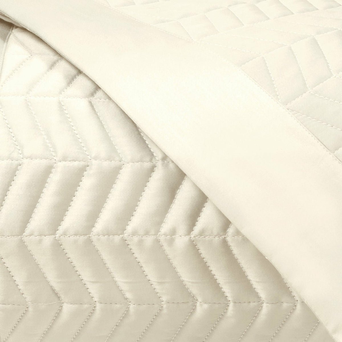 Home Treasures Chester Quilted Bedding Swatch Ivory Fine Linens