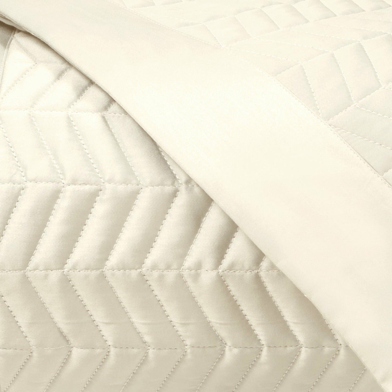 Home Treasures Chester Quilted Bedding Ivory Fine Linens