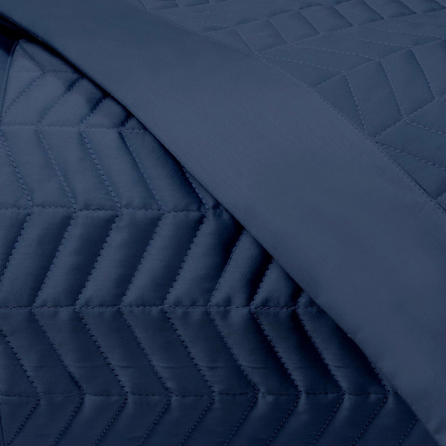 Home Treasures Chester Quilted Bedding Navy Blue Fine Linens