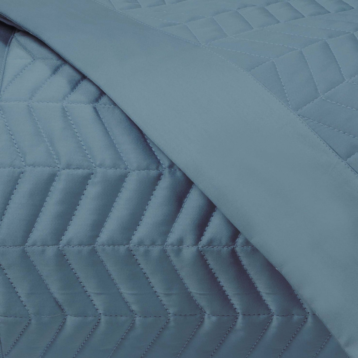 Home Treasures Chester Quilted Bedding Slate Blue Fine Linens