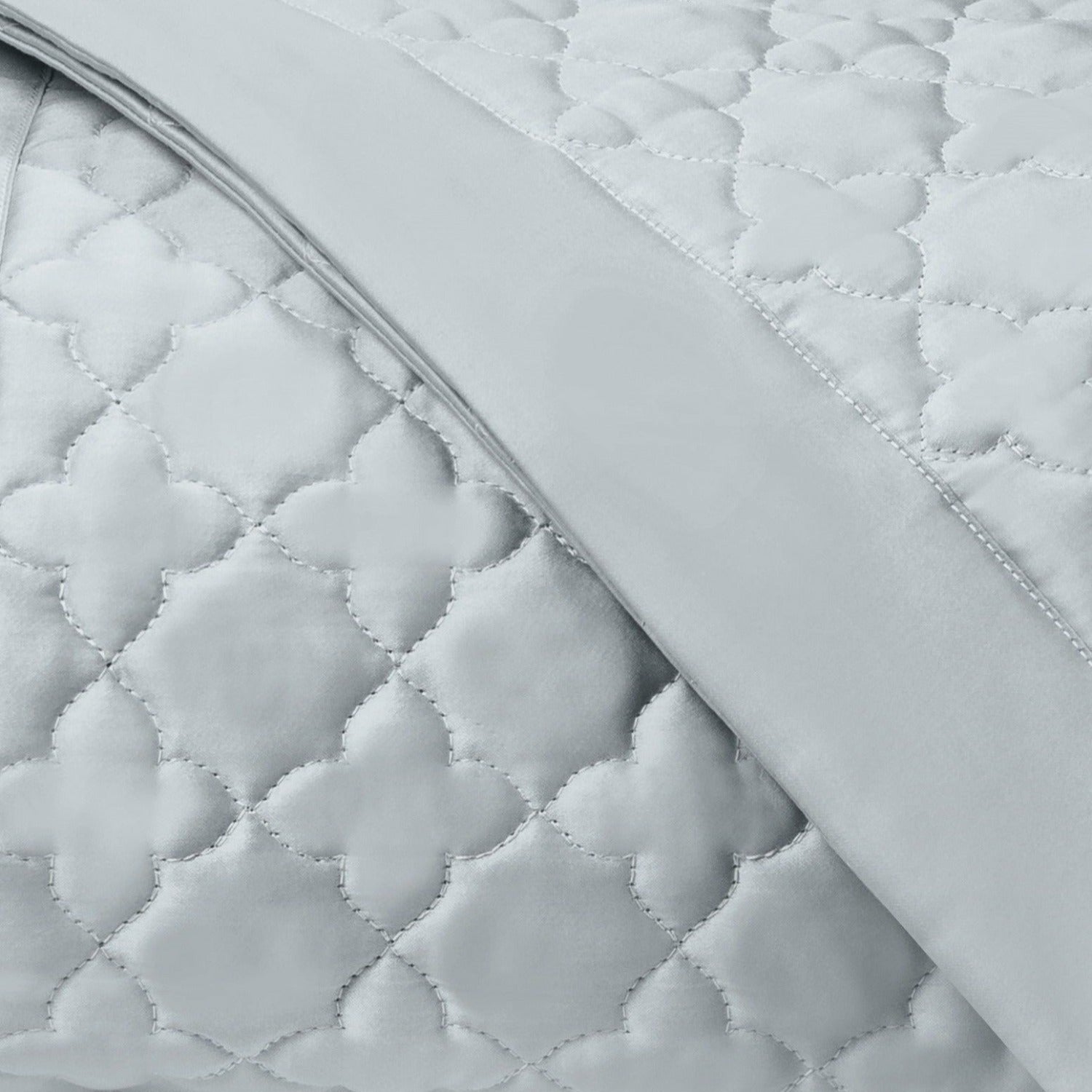 Home Treasures Clover Quilted Bedding Blue/Gray Fine Linens