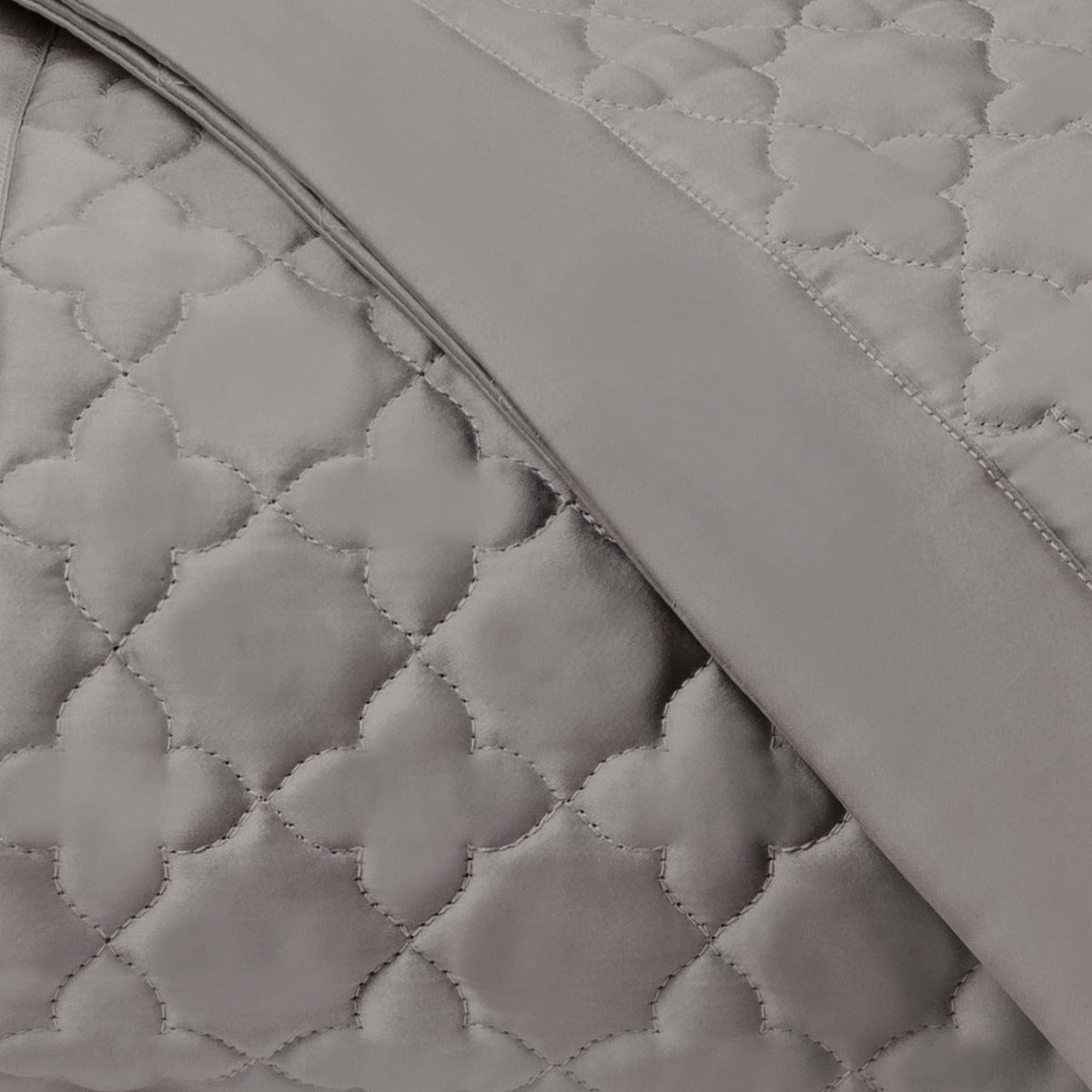 Home Treasures Clover Quilted Bedding Swatch Chrome Fine Linens