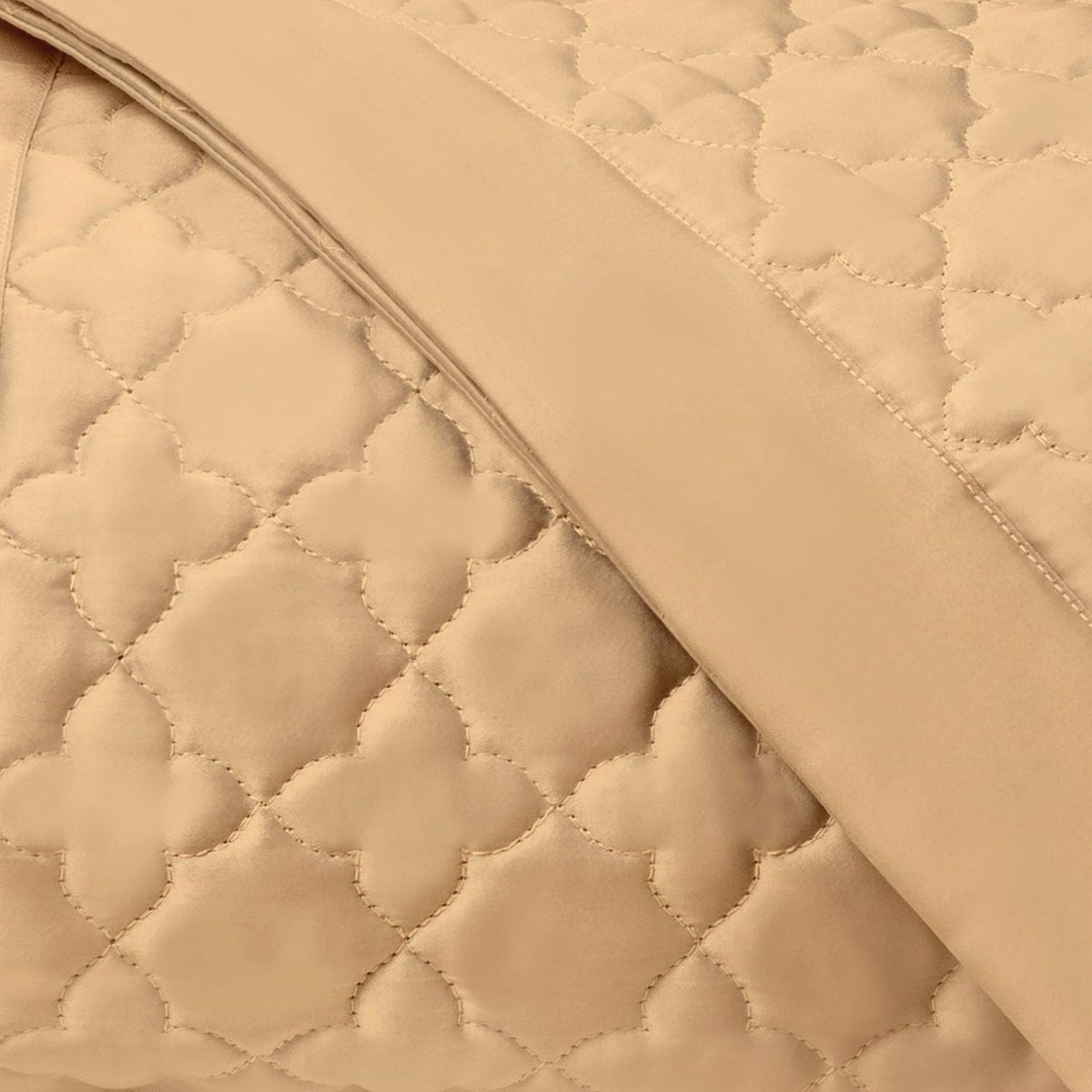 Home Treasures Clover Quilted Bedding Swatch Gold Fine Linens
