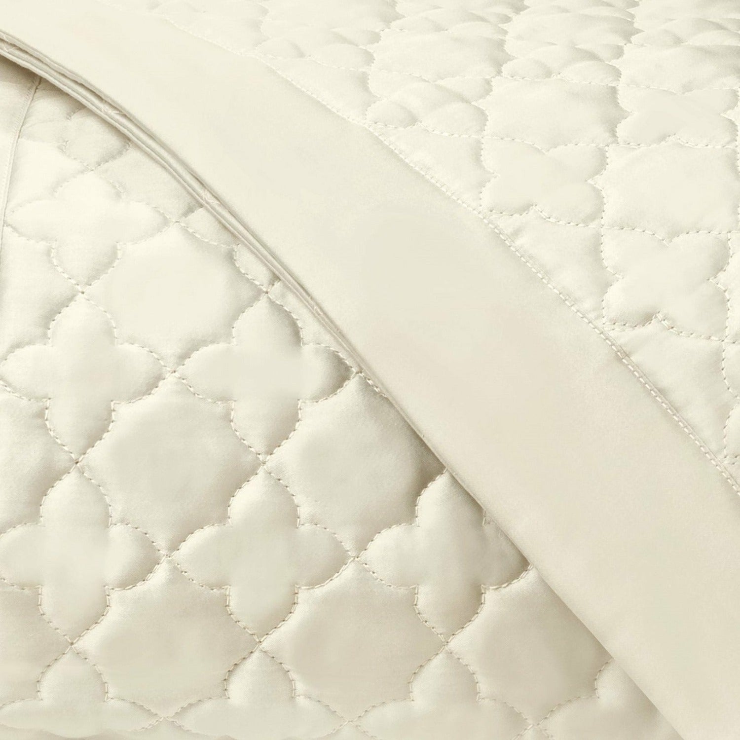Home Treasures Clover Quilted Bedding Ivory Fine Linens