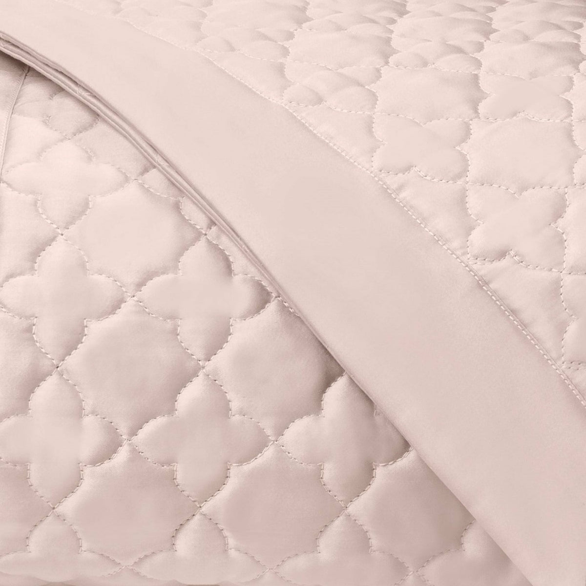 Home Treasures Clover Quilted Bedding Swatch Light Pink Fine Linens