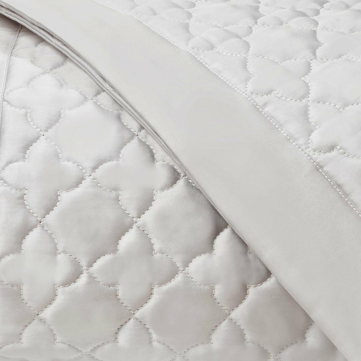 Home Treasures Clover Quilted Bedding Swatch Oyster Fine Linens