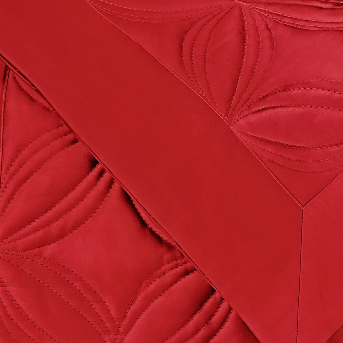 Home Treasures Dara Quilted Bedding Swatch Bright Red Fine Linens