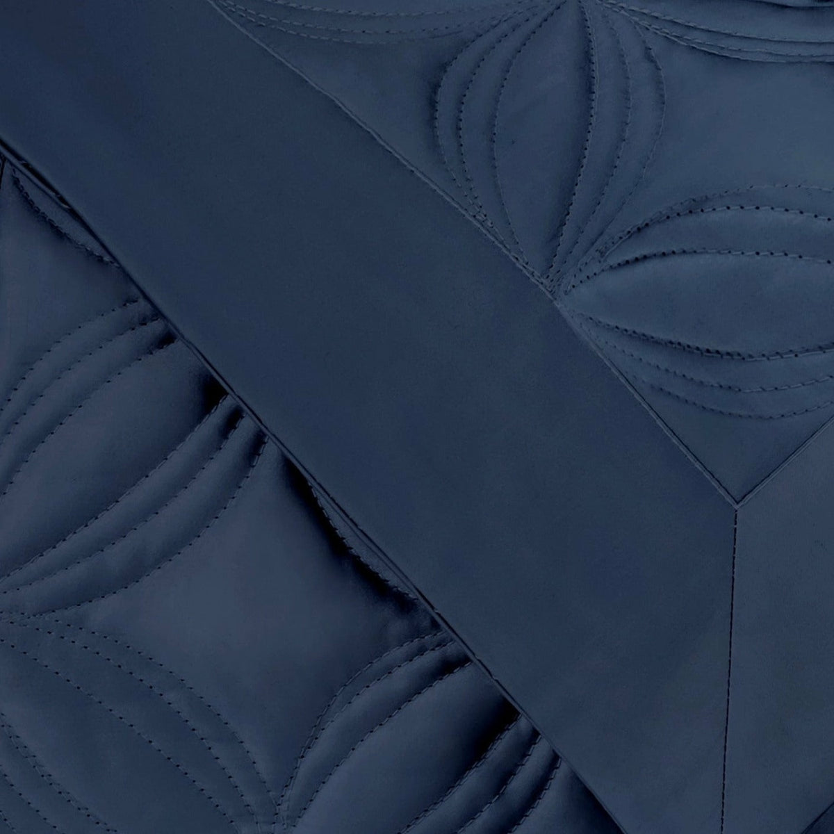 Home Treasures Dara Quilted Bedding Swatch Navy Blue Fine Linens