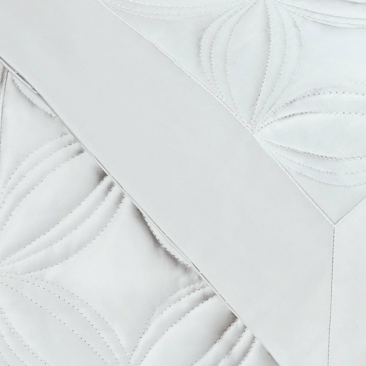Home Treasures Dara Quilted Bedding Swatch White Fine Linens