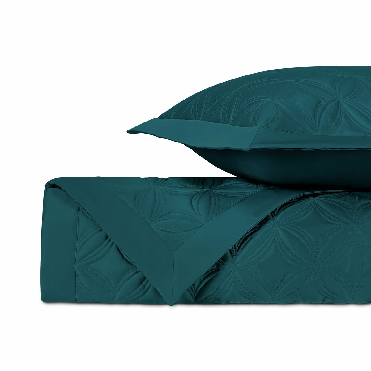 Home Treasures Dara Quilted Bedding Teal Fine Linens