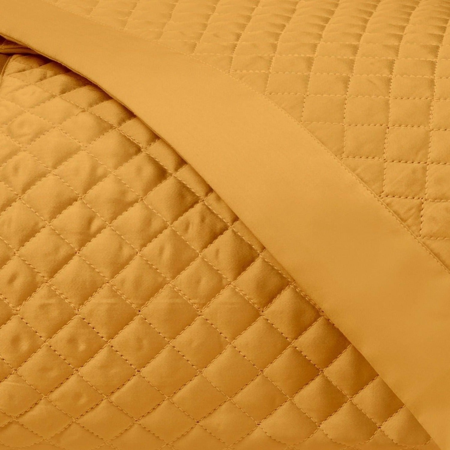 Home Treasures Diamond Pattern Quilted Bedding Marigold Fine Linens