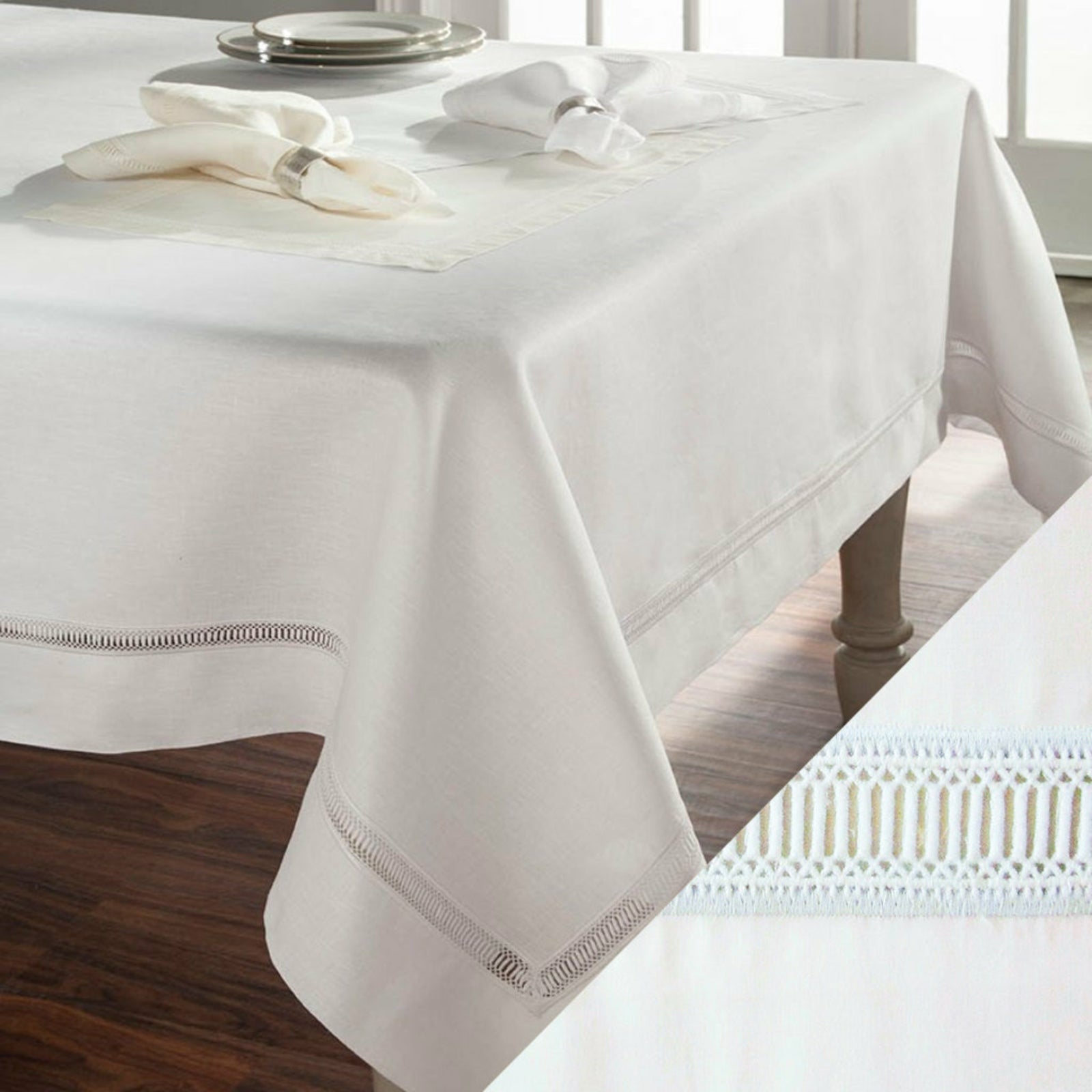 Home Treasures Doric Table Linens Blue Fine Linens