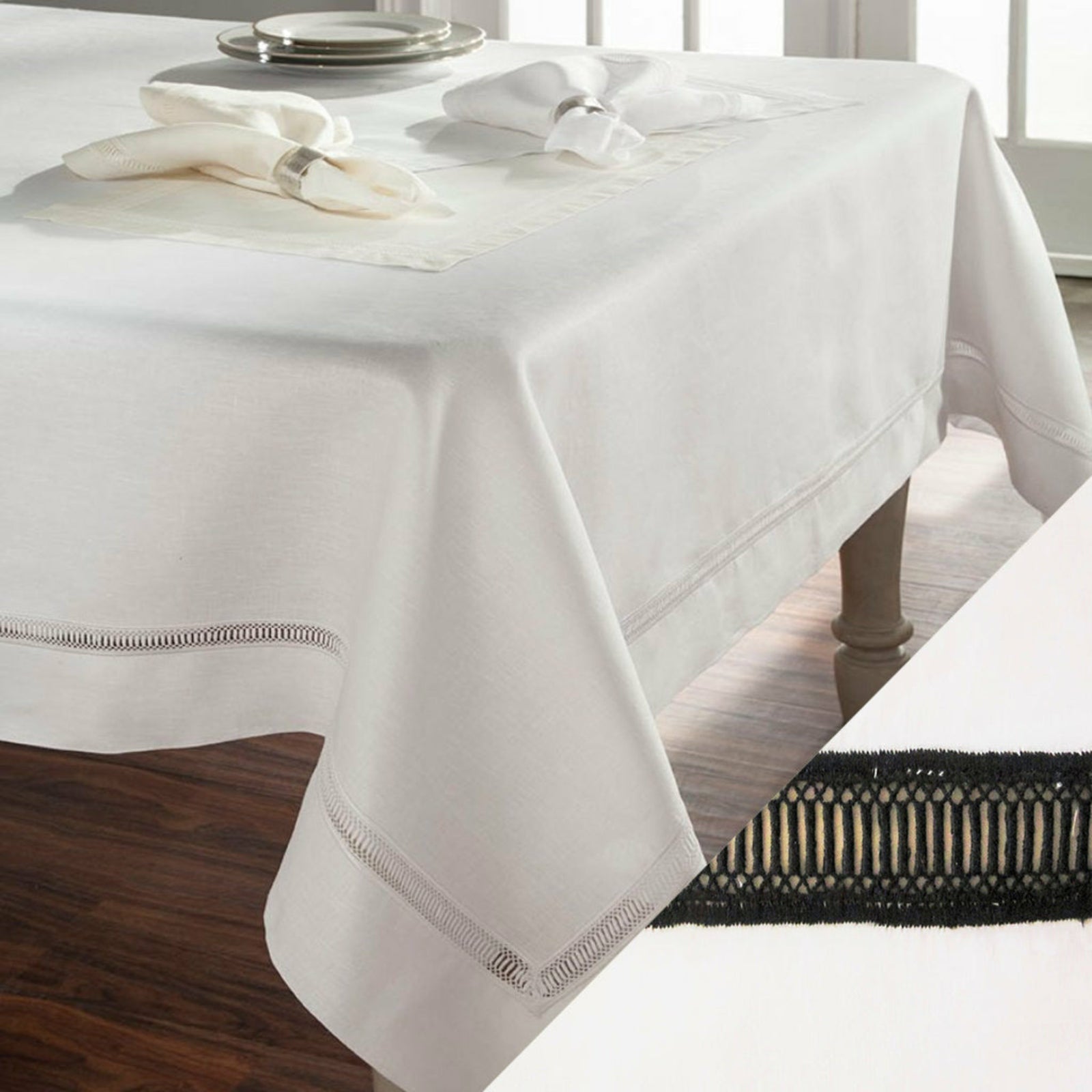 Home Treasures Doric Table Linens Black Fine Linens