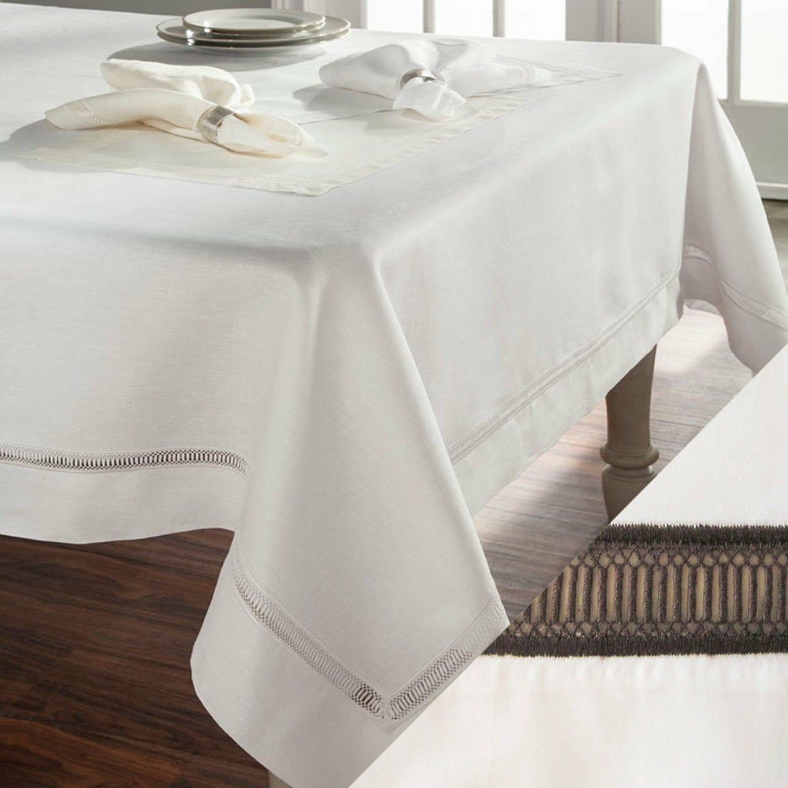 Home Treasures Doric Table Linens Brown Fine Linens