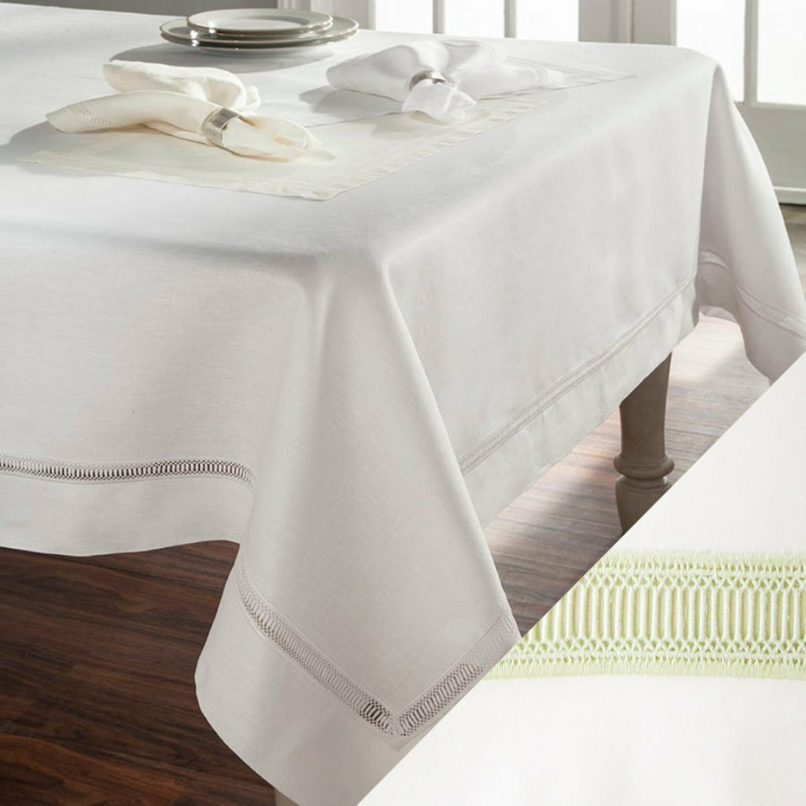 Home Treasures Doric Table Linens Celadon Fine Linens