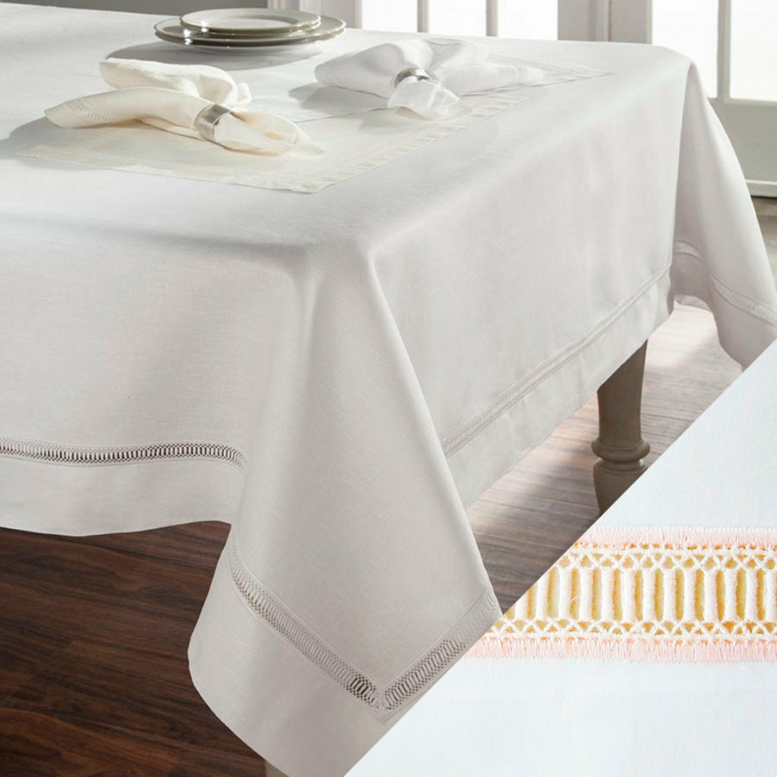 Home Treasures Doric Table Linens Peach Fine Linens