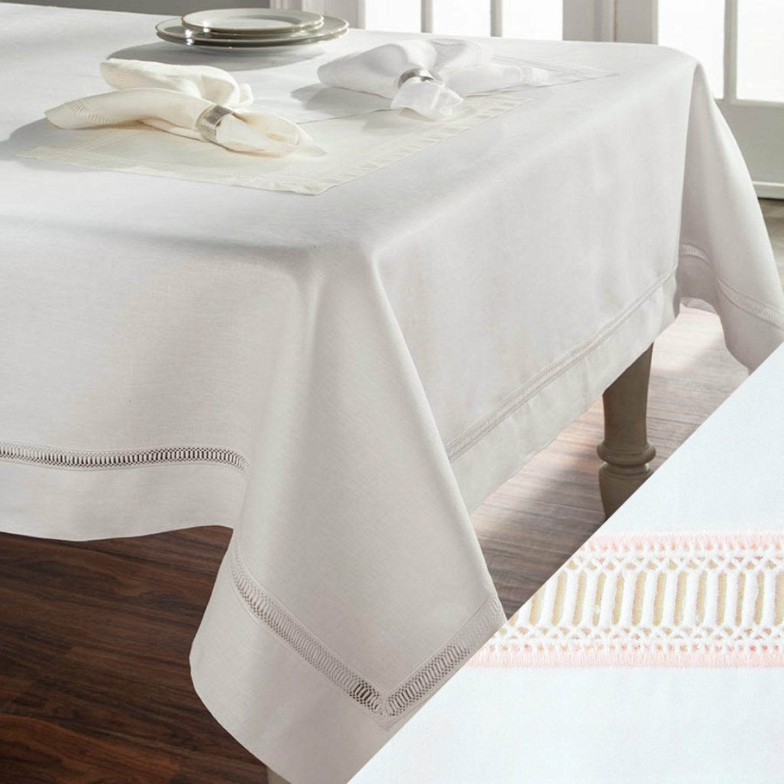 Home Treasures Doric Table Linens Pink Fine Linens